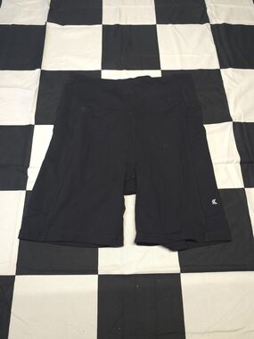 Kyodan Black Activewear Shorts with White Logo Print